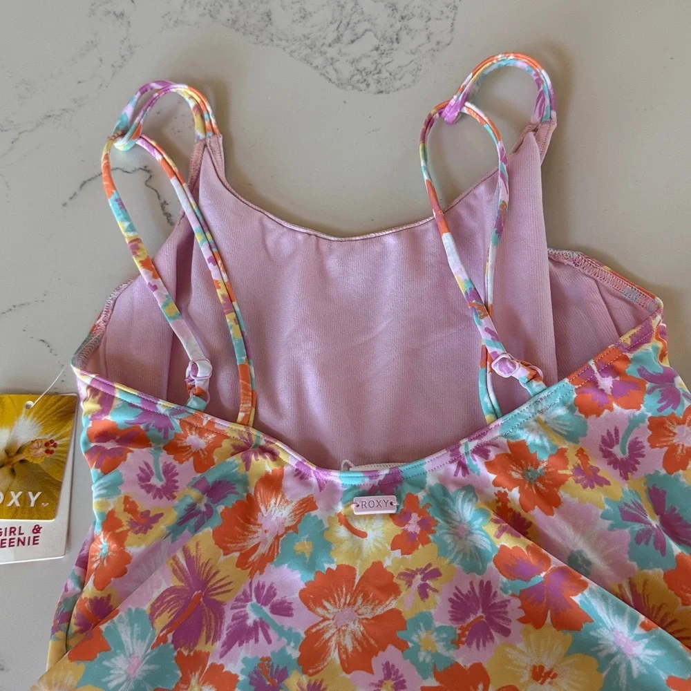 ROXY Girls Floraya One Piece Floral Swimsuit Size 16 NWT